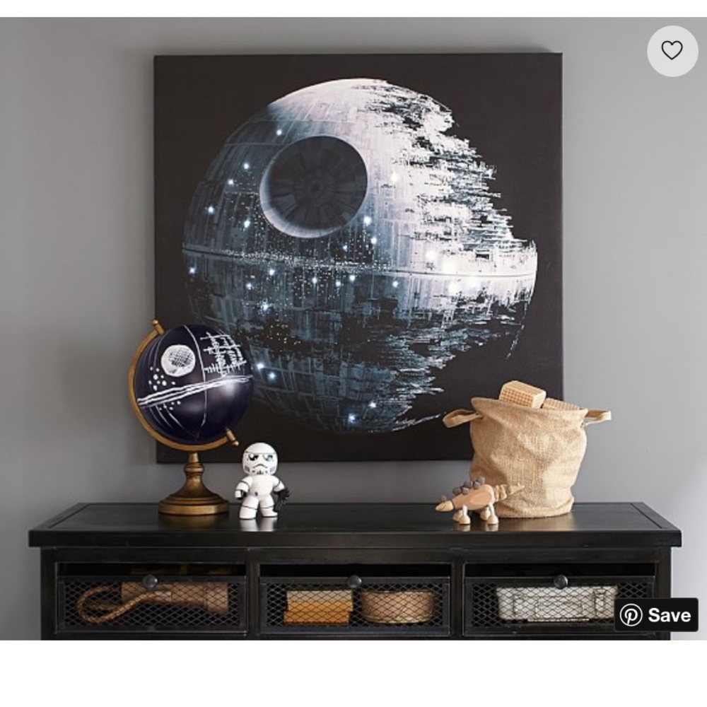 Star Wars Death Star LED Stretched Canvas Art
